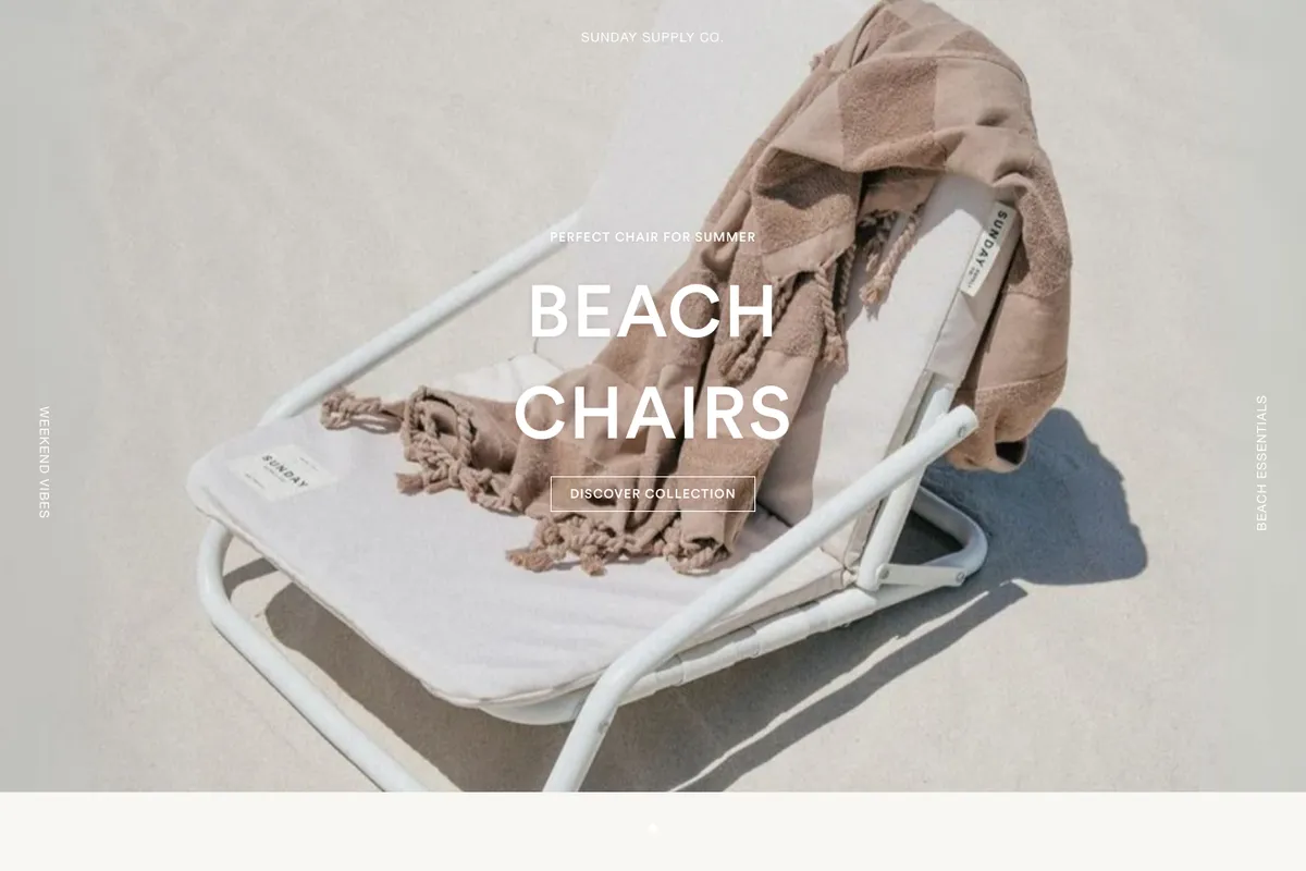 Sunday Supply Co website homepage